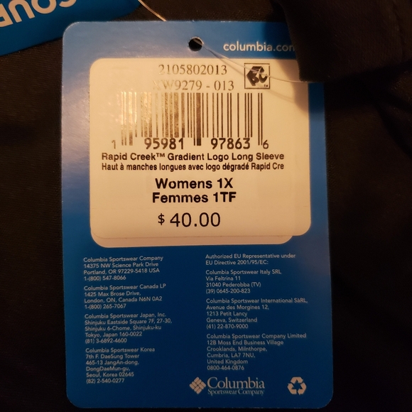 Women's Columbia Omni Freeze Long Sleeve V-Neck Solid Shirt Black Size 1X - Picture 7 of 9